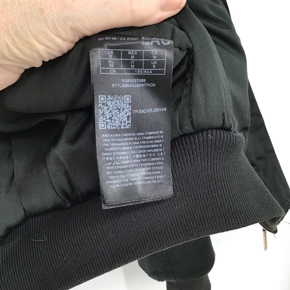 Marciano Puffy Bomber Jacket Gold Hardware Full Front Zip-Up Black Casual Size M - Picture 2 of 10